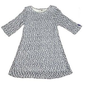 Rare Editions Girls Blue White Crochet Lined Stealth Dress Size Unknown